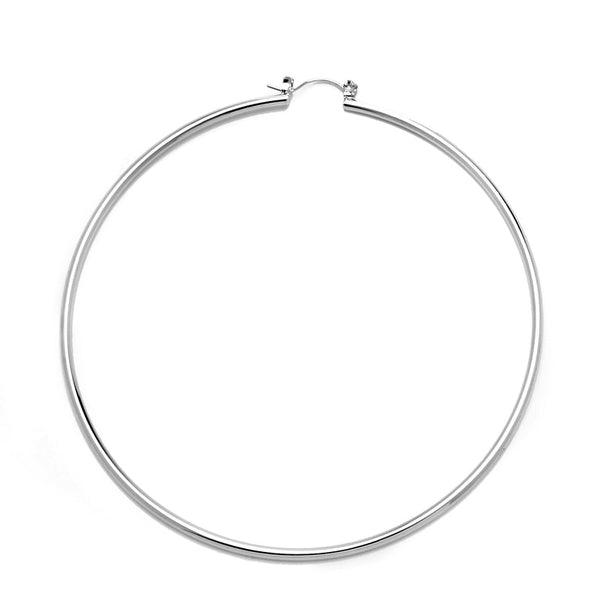 JOY JEWELRY - Silver Giant Hoop Earrings B27