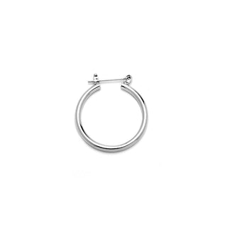 JOY JEWELRY - Silver Pincatch Hoop Earrings B07