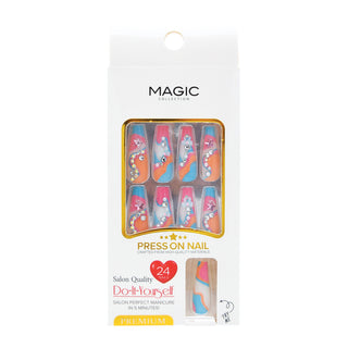 MAGIC COLLECTION - LUXURY DESIGN NAIL BLUE W/STONE #BD100-BL01