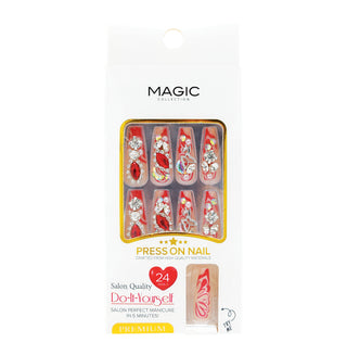 MAGIC COLLECTION - LUXURY DESIGN NAIL PINK W/STONE #BD100-P05