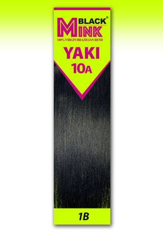 BLACK MINK - 100% VIRGIN BRAZILIAN REMI 10A PROCESSED YAKI STRAIGHT