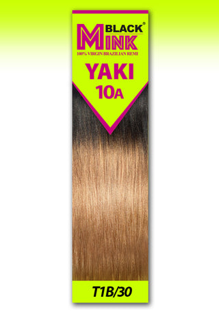 Buy t1b-30-two-tone-auburn BLACK MINK - 100% VIRGIN BRAZILIAN REMI 10A PROCESSED YAKI STRAIGHT