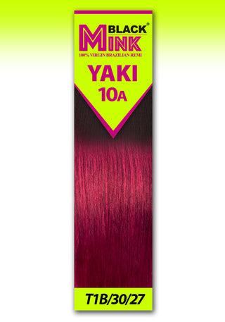 Buy t1b-burg-two-tone-burgundy BLACK MINK - 100% VIRGIN BRAZILIAN REMI 10A PROCESSED YAKI STRAIGHT