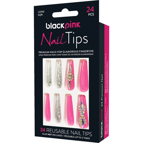 BLACK PINK - Nail Tips Premium False Nails BNT004