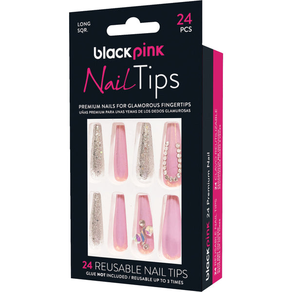 BLACK PINK - Nail Tips Premium False Nails BNT008