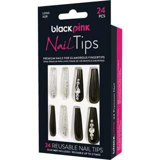BLACK PINK - Nail Tips Premium False Nails BNT011