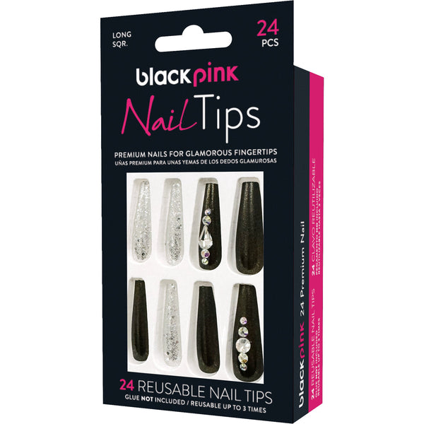BLACK PINK - Nail Tips Premium False Nails BNT011