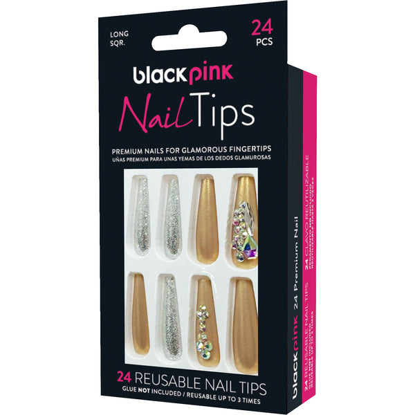 BLACK PINK - Nail Tips Premium False Nails BNT013
