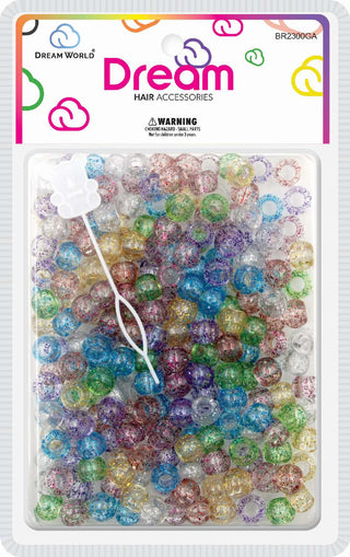 DREAM WORLD - HAIR ACCESSORIES GLITTER GOLD ASSORTED (BR2300GA)