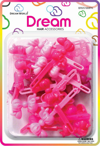 DREAM WORLD - Hair Barrettes Mixed Pink #BR2516MPK