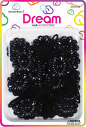 DREAM WORLD - Hair Barrettes Daisy BLACK 24PCs
