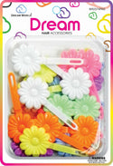 DREAM WORLD - Daisy Hair Barrettes ASSORTED