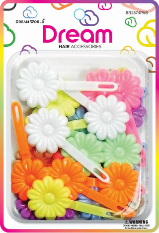 DREAM WORLD - Daisy Hair Barrettes ASSORTED