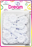 DREAM WORLD - Daisy Hair Barrettes Assorted 12PCS (BR2574W)