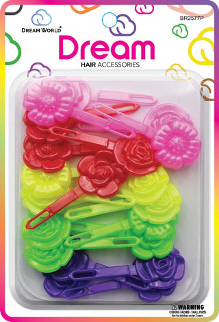 DREAM WORLD - Hair Barrettes MIX FLOWER 20PCs