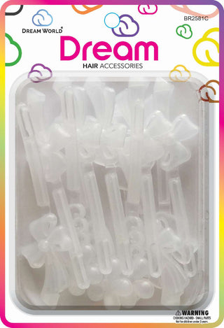 DREAM WORLD - Hair Barrettes JUMBO MIX 2 ASSORTED 12PCs