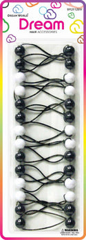 DREAM WORLD - Hair Knockers Small BLACK & WHITE (BR2612BW)
