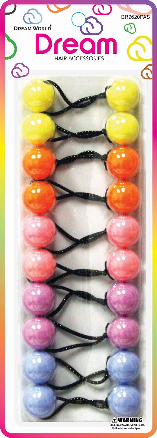 DREAM WORLD - Hair Knockers Ball PASTEL 10PCs