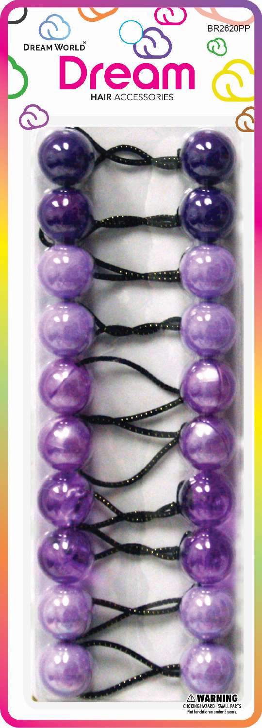 DREAM WORLD - Hair Knocker Medium Purple Assorted (BR2620PP)