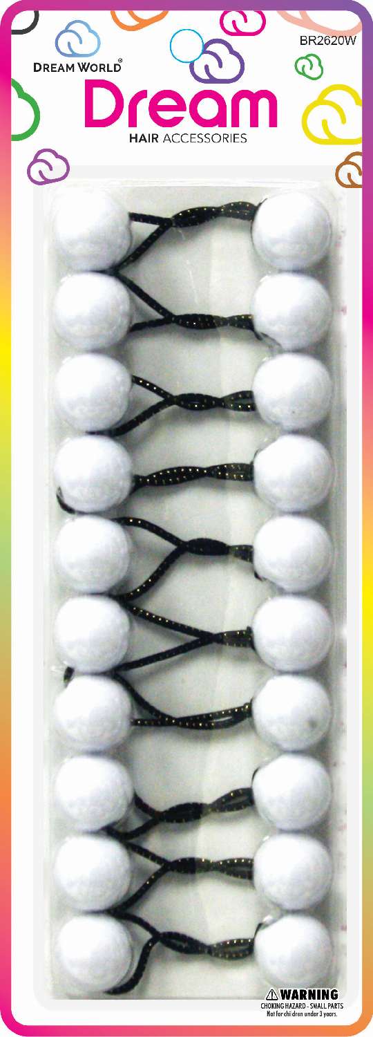 DREAM WORLD - Hair Knocker Medium 10 Pieces (BR2620W)