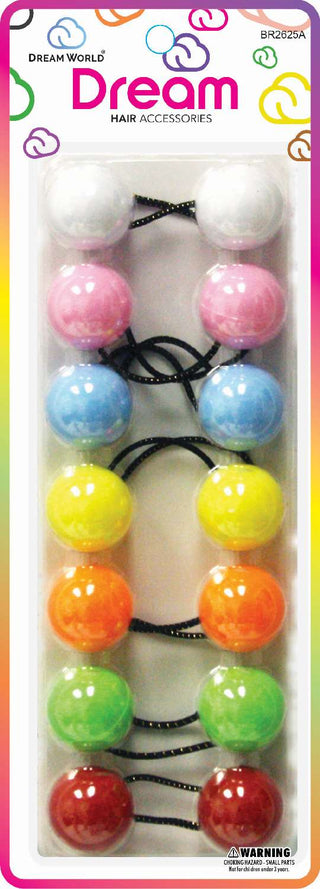 DREAM WORLD - Hair Knockers Large 7PCs Assorted (BR2625A)