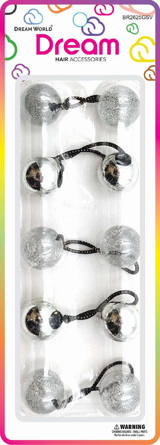 DREAM WORLD - Hair Knocker Glitter Silver #BR2625GSV