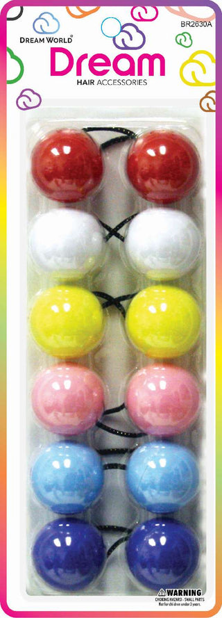 DREAM WORLD - Jumbo Hair Knockers Assorted 6PCS (BR2630A)