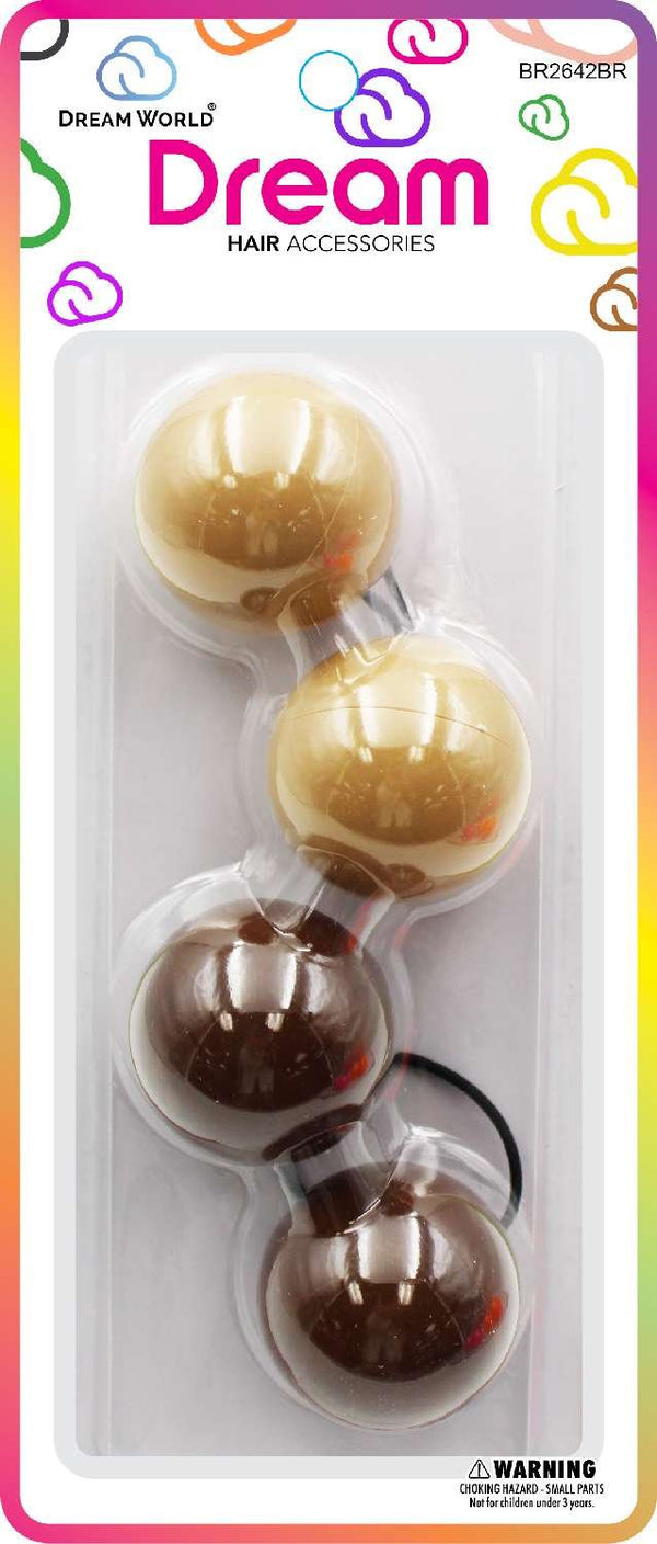 DREAM WORLD - Jumbo Hair Knocker 42MM 2PC BROWN