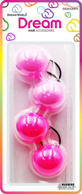 DREAM WORLD - Jumbo Hair Knocker 42MM 2PC MIX PINK
