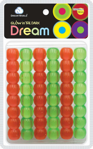 DREAM WORLD - GLOW IN THE DARK 18MM LUMINOUS LIME/ORANGE