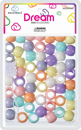 DREAM WORLD - HAIR BEADS LARGE PASTEL (BR2800PAS)
