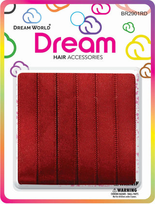 CHLOE - HAIR RIBBON Red 6PC 0.5″