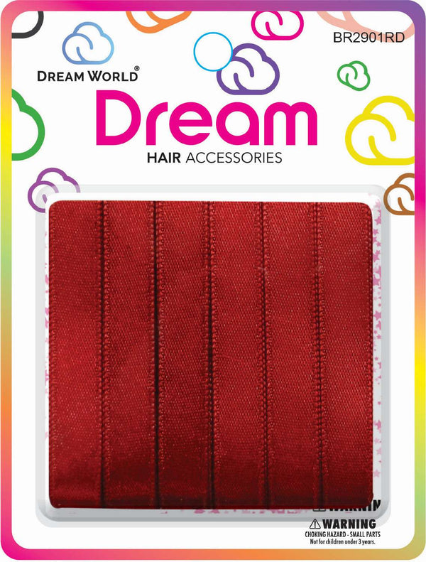 CHLOE - HAIR RIBBON Red 6PC 0.5″