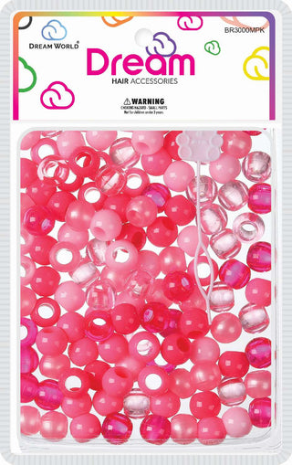 DREAM WORLD - HAIR BEADS MEDIUM MIX PINK (BR3000MPK)