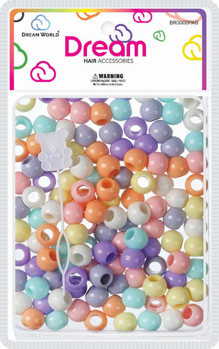 DREAM WORLD - HAIR BEADS MEDIUM PASTEL (BR3000PAS)
