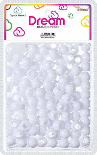 DREAM WORLD - HAIR BEADS MEDIUM WHITE (BR3000W)