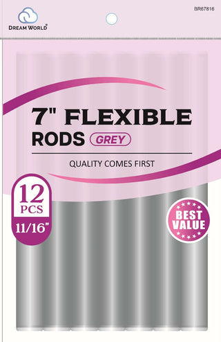 DREAM WORLD - 7" Long Flexible Rods 12pcs Grey