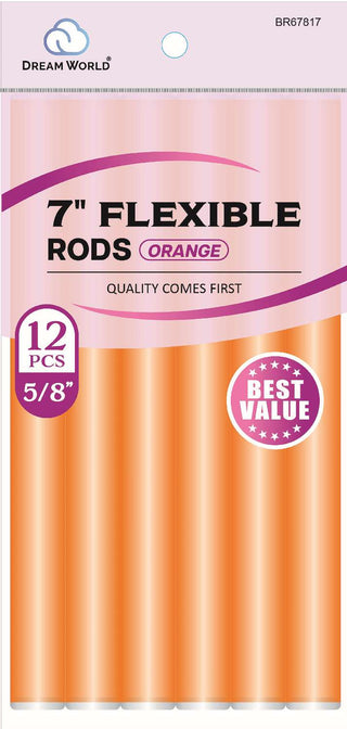DREAM WORLD - 7" Long Flexible Rods 12pcs ORANGE