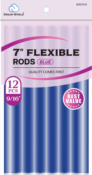 DREAM WORLD - FLEXIBLE RODS BLUE 7" 12 PIECES