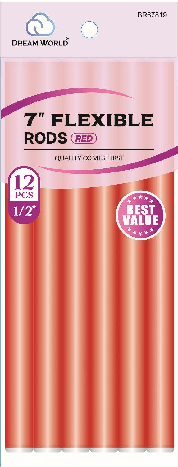 DREAM WORLD - 7" Long Flexible Rods 12pcs Red