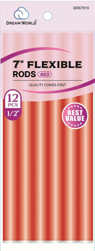 DREAM WORLD - 7" Long Flexible Rods 12pcs Red
