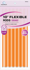 DREAM WORLD - Flexible Rods 12PCs 5/8" 10" ORANGE