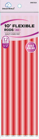 DREAM WORLD - Flexible Rods 12PCs 1/2" Red