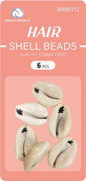 DREAM WORLD - Jumbo Hair Shell Beads 6 PCs