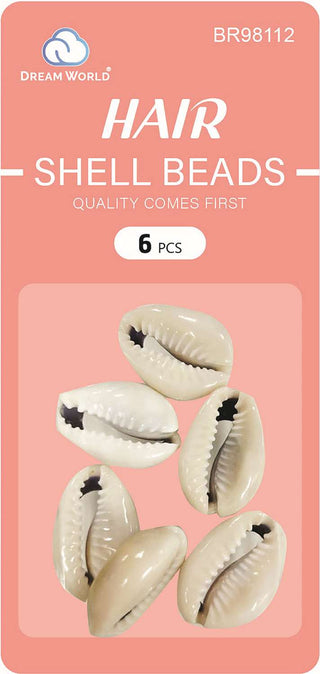 DREAM WORLD - Jumbo Hair Shell Beads 6 PCs