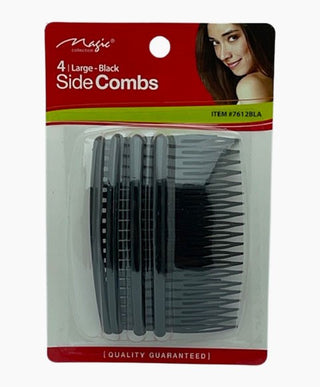 MAGIC COLLECTION - SIDE COMBS 4 LARGE BLACK