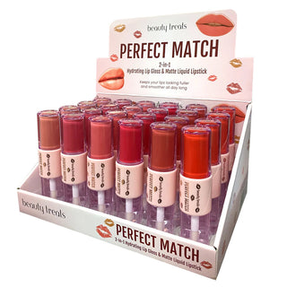 BEAUTY TREATS - 2-IN-1 LIP GLOSS & LIQUID LIPSTICK 1PC