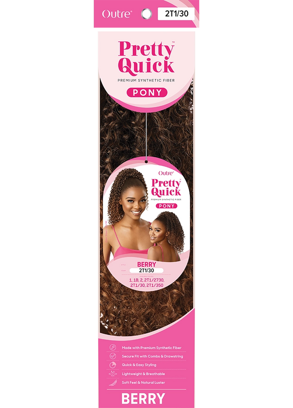 OUTRE - PRETTY QUICK - DRAWSTRING PONY - BERRY