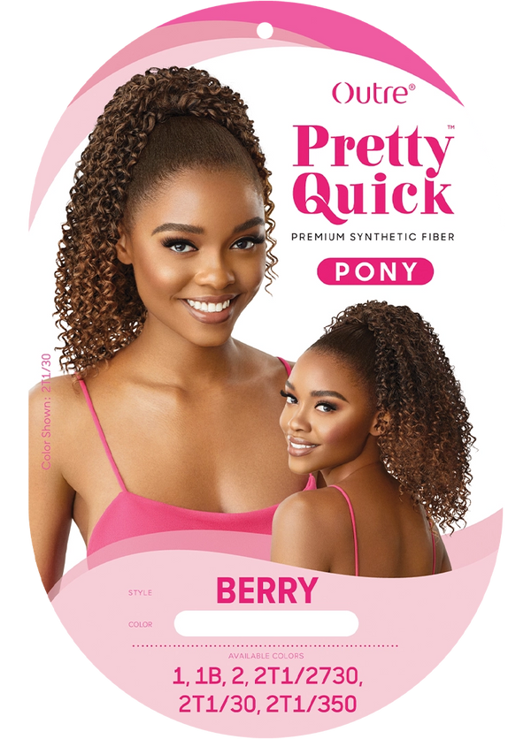 OUTRE - PRETTY QUICK - DRAWSTRING PONY - BERRY