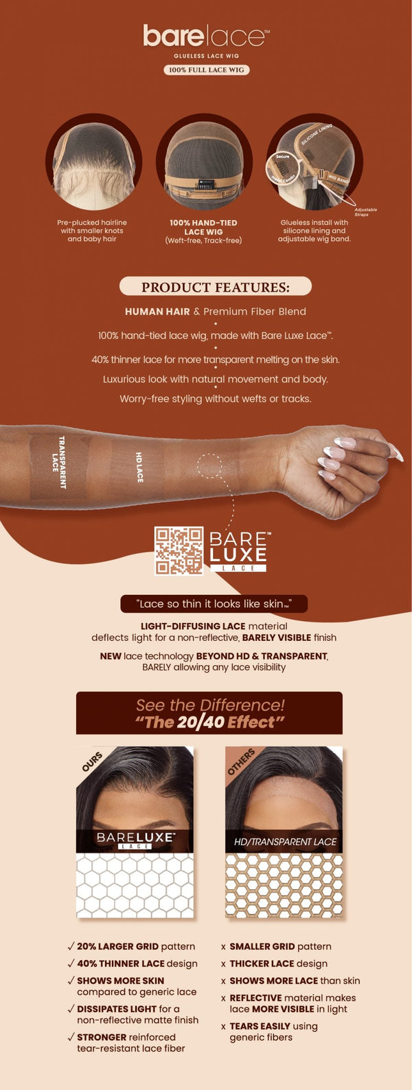 SENSATIONNEL - BARE LACE WIG - FULL LACE UNIT 8